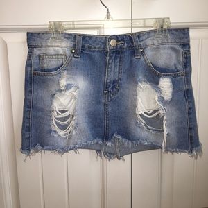 COPY - forever 21 denim mini skirt